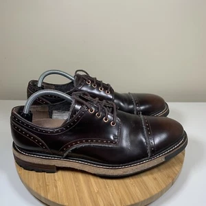 Woolrich Zapatos Cuero Para Hombres 9.5 Oxford Cuero Marrón Con Cordones Suela de Goma Puntera - Imagen 1 de 8