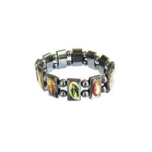 Bracelet religieux en hématite avec icones - Imagen 1 de 1