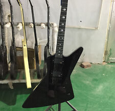 Custom Black Explor Finger Inlay Electric Guitar EMG Pickups Fixed Bridge for sale