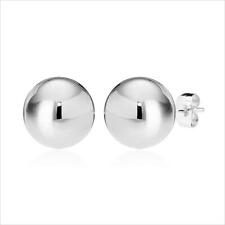 925 Sterling Silver SLight-Weight Classic Ball-Post Stud Earrings for Women 9 MM