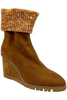 Botines Donald Pliner para mujer de gamuza elástica con cremallera con cuña silla de montar Foto 1 de 3