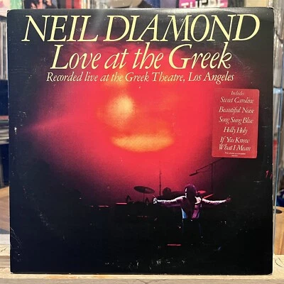 [ROCK/POP]~EXC 2 DOUBLE LP~NEIL DIAMOND~Love At The Greek~{1977~CBS]~UK Import~ - Image 1 of 4