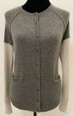 Cárdigan suéter Only Mine para mujer con hombros caídos gris medio bloque de color cachemir Foto 1 de 4