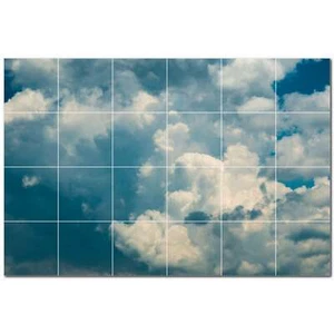 Wolken Keramikfliese Wandbild PT500387. 36" B x 24" H (24) 6x6 Fliesen - Bild 1 von 1