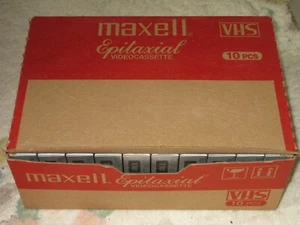 Maxell Epitaxial VHS T-30 Plus Tapes BOX OF 10 Brand New  - Bild 1 von 2