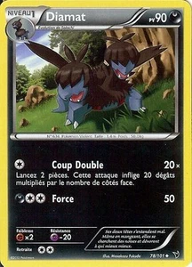 Carte Pokemon DIAMAT Noble Victoires Noir & Blanc PV 90 78/101 UNCO VF - Imagen 1 de 1