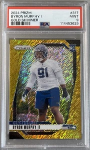 2024 Panini Prizm Byron Murphy II Gold Shimmer Rookie #/10 Seattle SSP (RC) - Foto 1 di 4