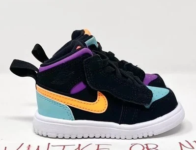Nike Air Jordan 1 Mid ALT 2019 para niñas negras Multi TD AR6352-038 4C Foto 1 de 4
