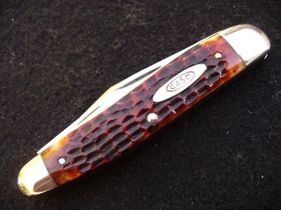 Vintage Case XX USA 6380 Big Whittler BEAUTIFUL Red Bone Knife Transition '65 NM - Image 1 of 4