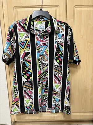 Camisa Top Para Hombre Fresh Prince of Bel Air Manga Corta Con Botones Grande Estampado Años 90 Foto 1 de 4