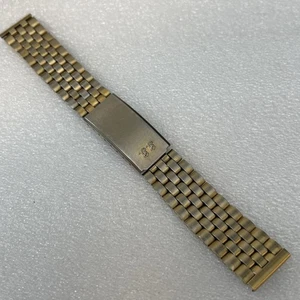 CINTURINO OROLOGIO VINTAGE JULES JURGENSEN bracciale tono oro 18mm acciaio inox Hong Kong - Foto 1 di 8