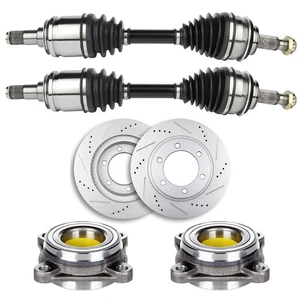 Wheel Bearing Hub+Front CV Axle+Brake Rotors For 2005-2020 Toyota Tacoma - Bild 1 von 10