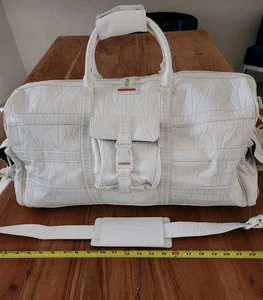Sprayground White STRATOSPHERE Cargo Duffle Bag New - Picture 1 of 9