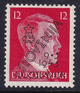 JUGOSLAWIEN 1945 PROVISORIUM MH DEUTSCHES REICH 12pf gedruckt "SLOWENIEN 9-5-1945 - Bild 1 von 2