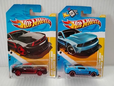 Mustang Boss 302 Laguna Seca 2012 Hot Wheels nuevos modelos #8 negro y azul Foto 1 de 4