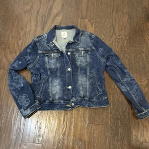 Chaqueta de mezclilla floral elástica XL informal rara Lularoe Harvey para mujer - Imagen 1 de 24