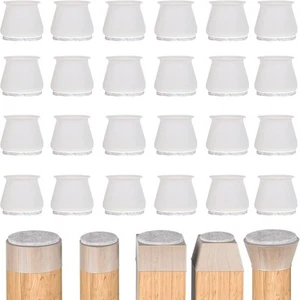 Silicone Chair Leg Floor Protectors 24pcs Floor Protectors for Chairs,Silicone   - Picture 1 of 7