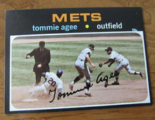 1971 Topps Baseball - # 310 Tommy Agee, OF, New York Mets