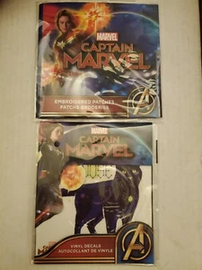 Captain Marvel Embroidered Patches & Vinyl Decals Brie Larson (Culture Fly) - Foto 1 di 5