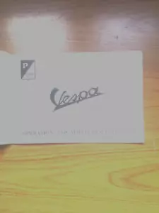 A VESPA 125cc ORIGINAL OWNERS INSTRUCTIONS MANUAL - PRINTED APPROXIMATELY 1958 - Picture 1 of 5