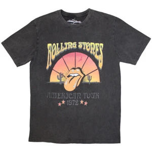 Official Rolling Stones T Shirt American Tour 72 Grey Stonewash New S M L XL XXL - Picture 1 of 2