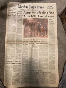 1974 Astronauts Craft Limps Home S. D. Union Zeitung - Bild 1 von 7