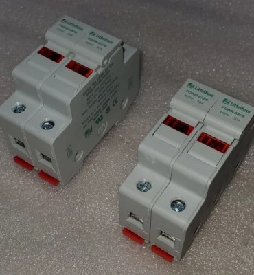 LittelFuse LPSM0002ZXID CH 600V Powr-Safe 30A IND 2-Pole Fuse Holder 2 ea. Incl
