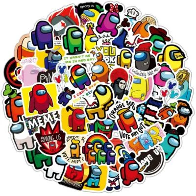 4 CLASSY GIFTS Among US Stickers Alien Space Skateboard Laptop Luggage Decal Sticker Bomb 50 pc