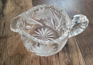 Vtg EAPG US Glass Clear Glass Field Thistle Creamer - Picture 1 of 10
