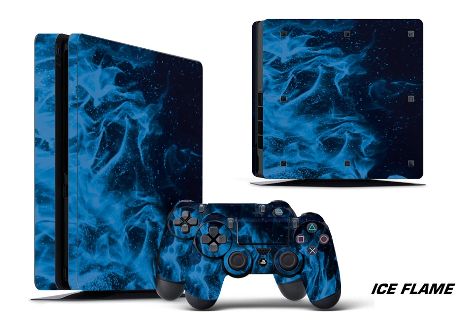 Skin Decal Wrap For PS4 Slim Playstation 4 SLIM Console + Controller Stickers IF - Image 1 of 1