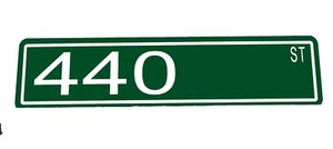 Custom Metal Street Sign "440 St" Mopar 6"x24" Car Man Cave 42440 - Picture 1 of 1
