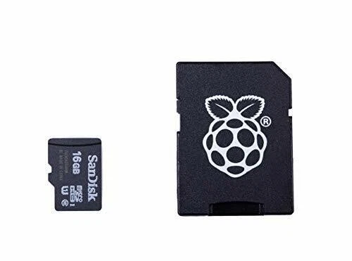 Raspberry Pi 16GB Micro SD Card Pre-installed With NOOBS Official Card & Adapter - Image 1 of 4
