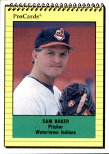 1991 Watertown Indians ProCards #3356 Sam Baker San Antonio Texas Baseball Card