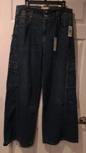 Habitual Wide Legs High Rise Jeans Size 14/32  Blue  - Picture 1 of 6