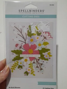 Beautiful New Genuine Spellbinders Be Bold Blooms Flower Dies Set - Picture 1 of 2