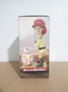 MIKE TROUT & Star Wars Jedi BB-8 Bobblehead LA Angels SGA Promotion NIB - Picture 1 of 4