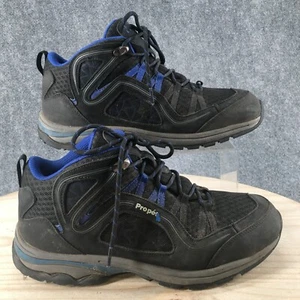 Propet Waterproof Hiker Shoes Womens 12 M Peak Black Leather Round Toe WBA002M - Picture 1 of 17