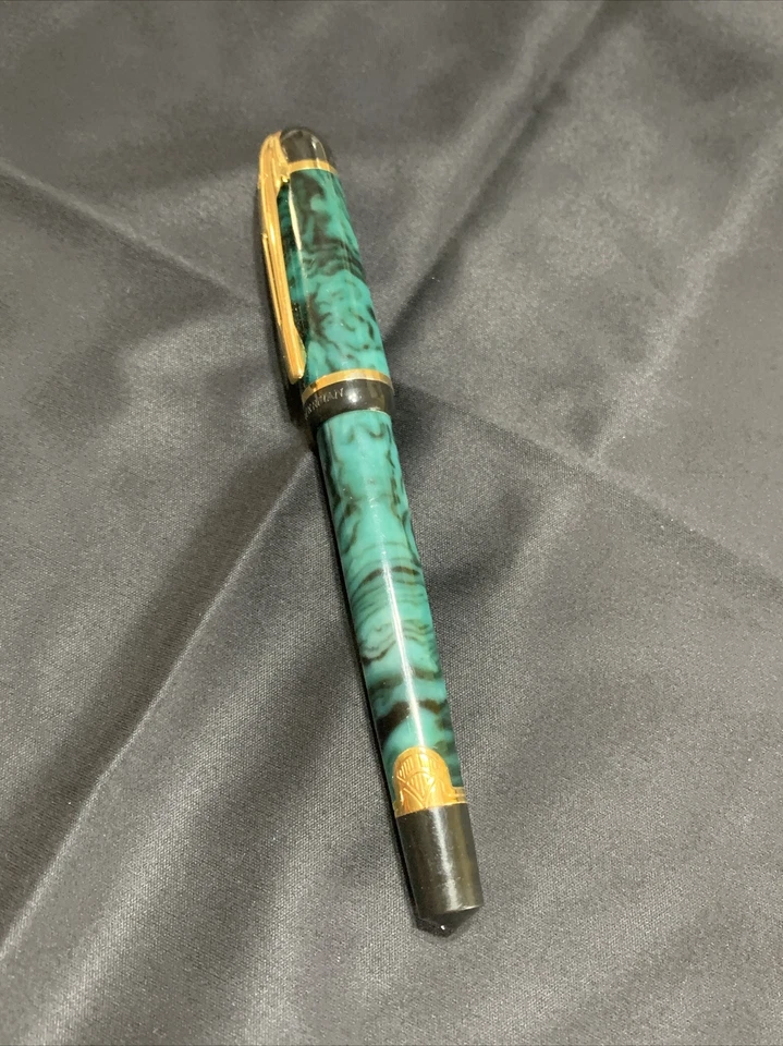 Waterman Phileas Fountain Pen Marbled Green As Is Unknown If It Works - Image 1 of 4