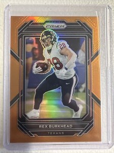 Rex Burkhead 2022 Panini Prizm #115 Orange Prizm #218/249 Houston Texans