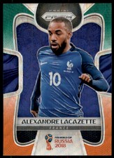 2018 Panini Prizm World Cup Prizms Green and Orange Wave #76 Alexandre Lacazette
