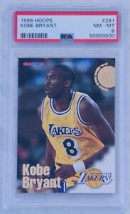 1996 NBA Hoops Kobe Bryant Rookie #281 PSA 8 NM-MT HOF Los Angeles Lakers