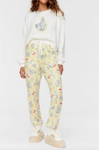 NEW PETER ALEXANDER BUNNY RABBIT TOP & BAMBOO FLANNEL PANTS PJ SET L RRP$169.90 - Picture 1 of 7