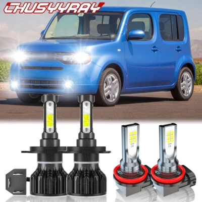 Kit de lâmpadas de neblina brancas 6000K 4x faróis de LED para Nissan Cube 2009-2014 - Imagem 1 de 4
