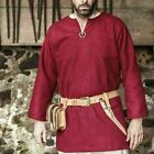 Medieval Tunic Reenactment Wizard Mage Costume White Color Nice Red Templar1