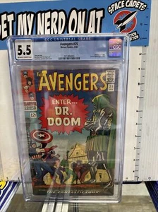 Avengers #25 1966 Doctor Doom Marvel CGC 5.5 Lee Comicbuch bewertet - Bild 1 von 2
