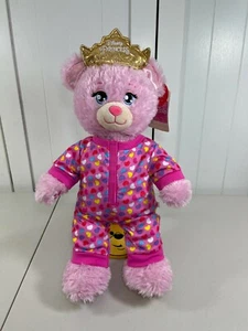💜 NUEVO Build A Bear Disney Princesa Oso Rosa 17" con Corazones Pijama Dormir 💜 - Imagen 1 de 8