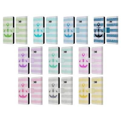 FUNDA BILLETERA LIBRO CUERO ANCLAS VINTAGE MONIKA STRIGEL PARA TELÉFONOS HTC 1 Foto 1 de 4