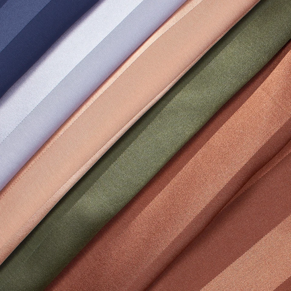 1 Inch Striped Stretch Satin Jacquard Polyester Spandex Soft Smooth Fabric - Image 1 of 1