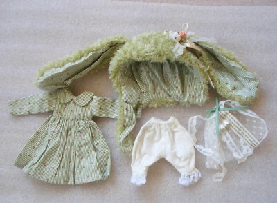 Conjunto de ropa para muñeca Blythe traje verde vestido Blythe pantalones floreros sombrero delantal Foto 1 de 4