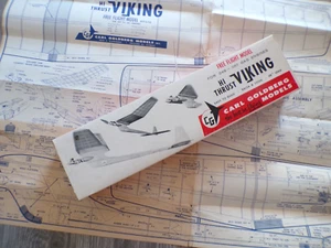 OT CARL GOLDBERG HI THRUST VIKING FREE FLIGHT/RC OLDTIMER  NEW VINTAGE BALSA - Picture 1 of 3